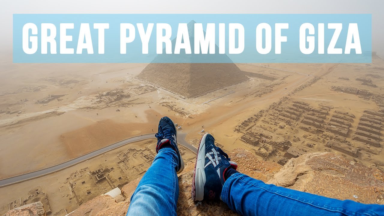 De grote piramide van Giza beklimmen