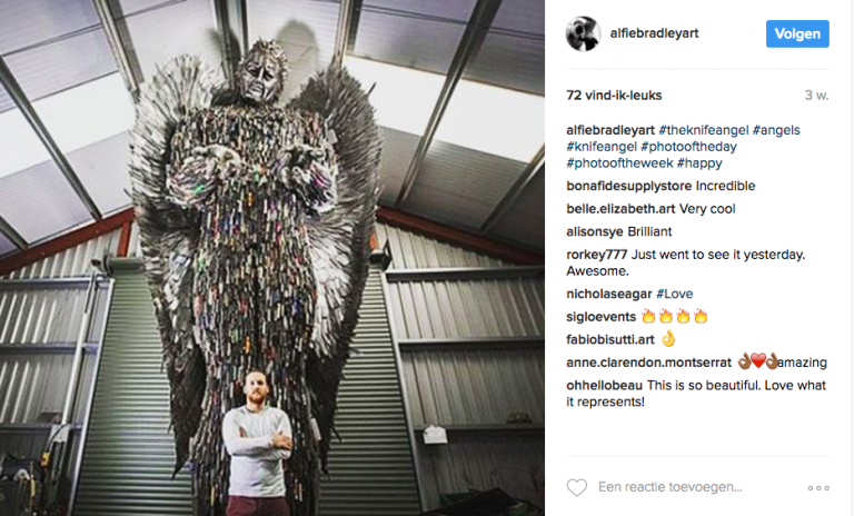 Knife Angel: standbeeld met 100.000 messen symbool tegen geweld