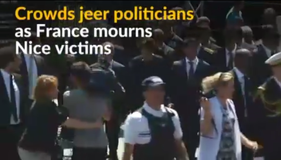 Franse premier uitgejouwd terwijl drukte rouwt om aanvallen Nice