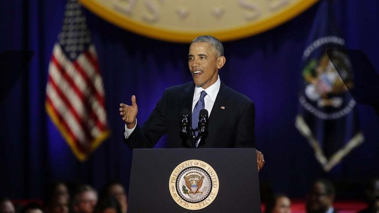 President Obama houdt emotionele laatste speech
